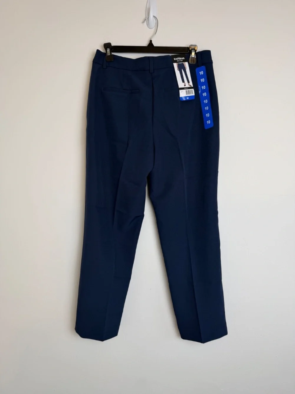 Express Womens Navy High Rise Tailored Ankle Pants 10